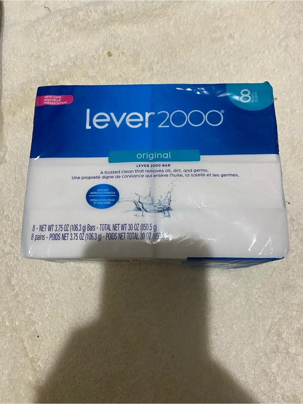 Lever 2000 Original 8 Bars Soap Trusted Clean Removes Oil Dirt Germs Old Formula